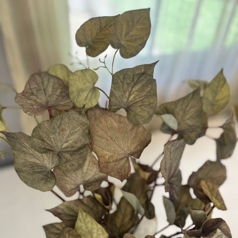 Fall leaf spray, 2 leaf variety, home decor, faux fall leaves, artificial grass